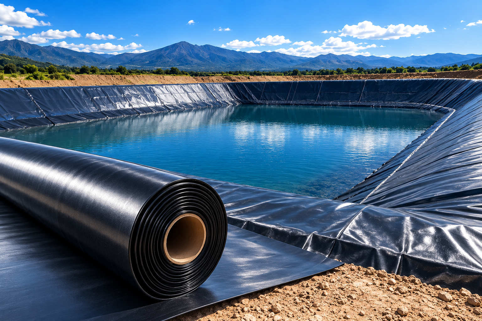 Instalación de geomembranas HDPE